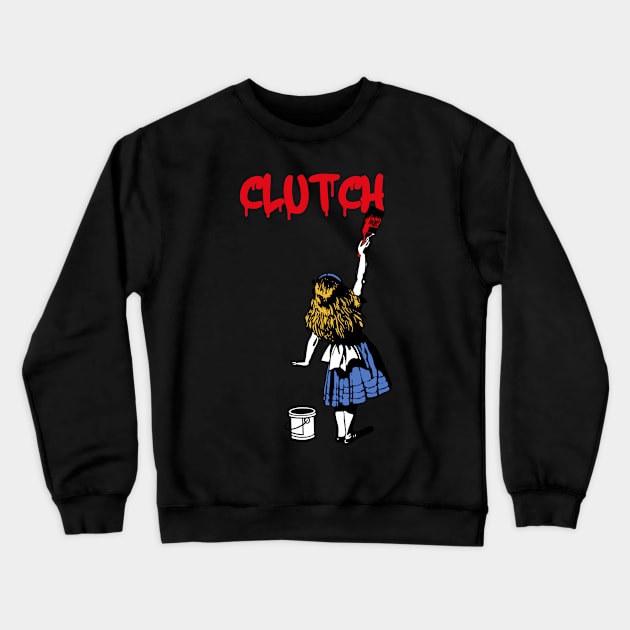 clutch and red girl Crewneck Sweatshirt by j and r